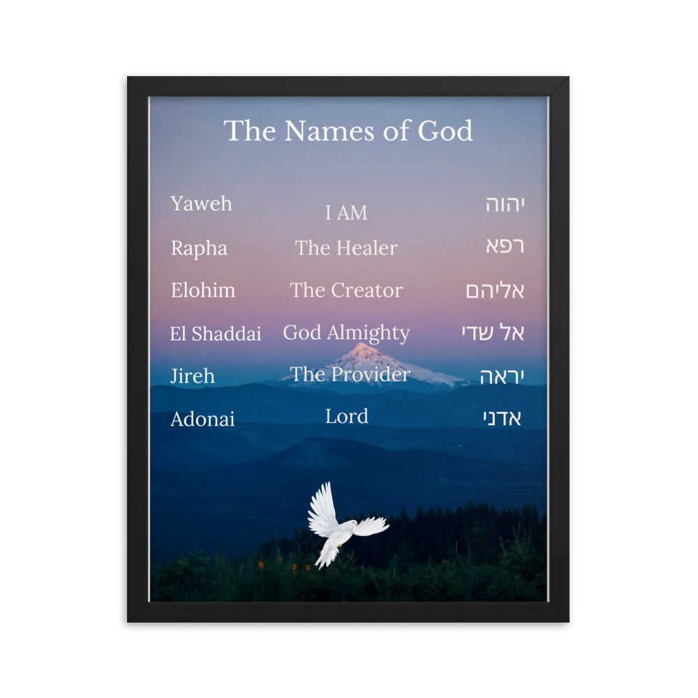 The Names of God- Framed Poster (Shipped)