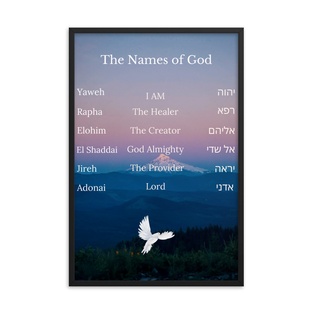 The Names of God- Framed Poster (Shipped)