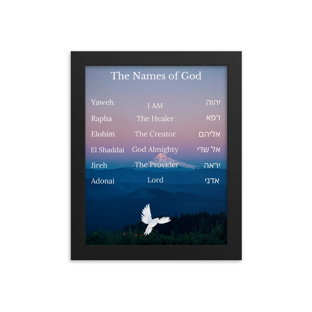 The Names of God- Framed Poster (Shipped)