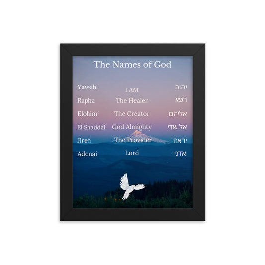 The Names of God- Framed Poster (Shipped)